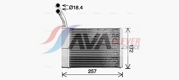 Радіатор пічки (обігрівача) AVA CN6330 ціна, від 53.41 USD